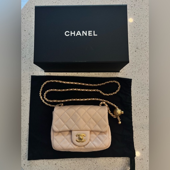 Chanel Light Pink/Cream Mini Flap Bag - Picture 1 of 9